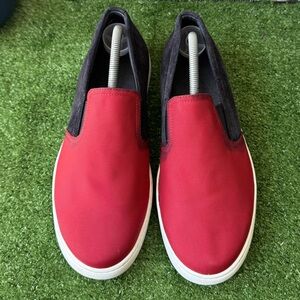 Prada Red Black Nylon Tech Men’s Sneakers Shoes